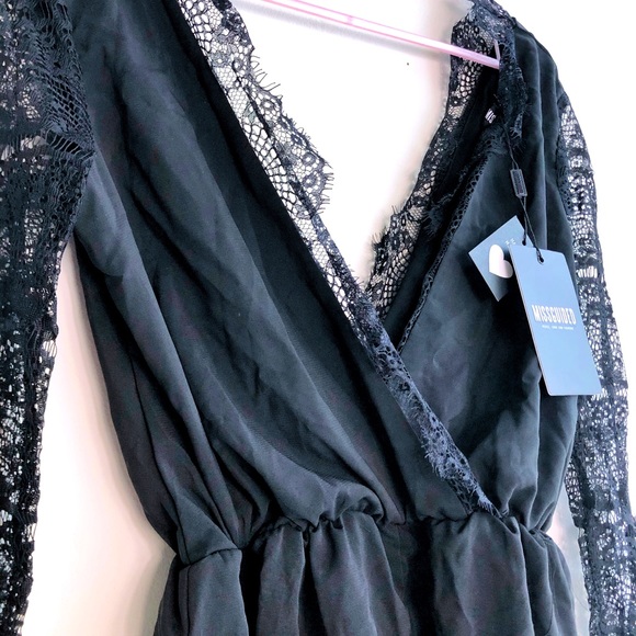 Missguided Black Lace Romper - Picture 2 of 5